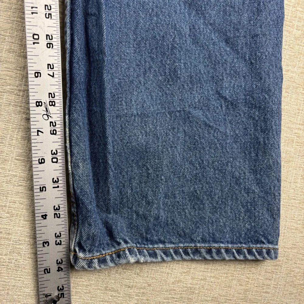 Levis 505 Mens 38x34 Jeans Blue Denim Medium Wash Grungy Workwear Fades